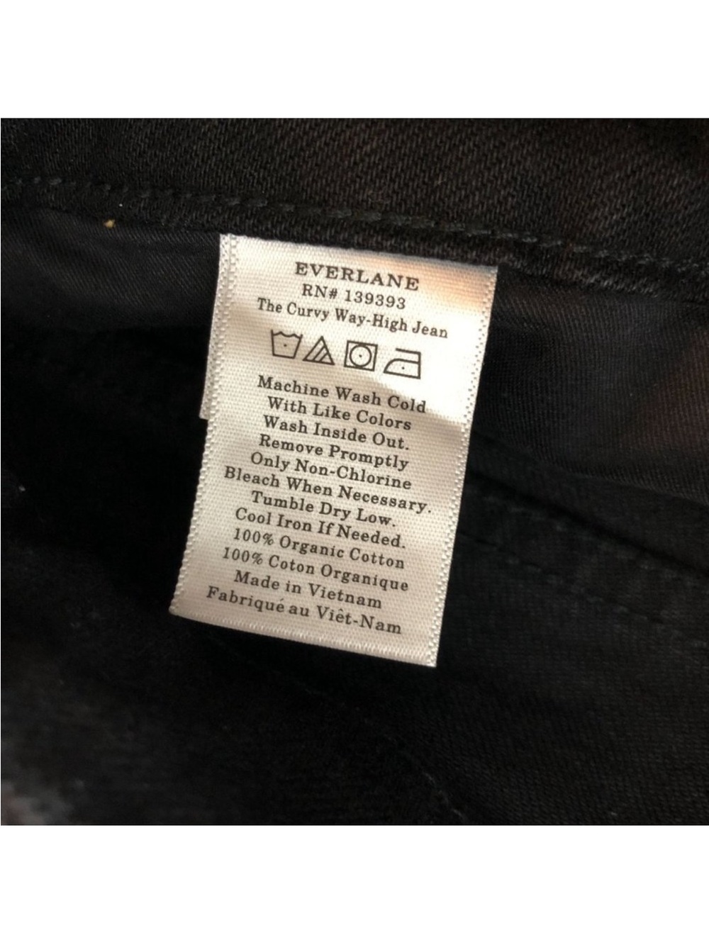 Everlane The Curvy Way-High Jean Black Wash Size 35 - Picture 9 of 10